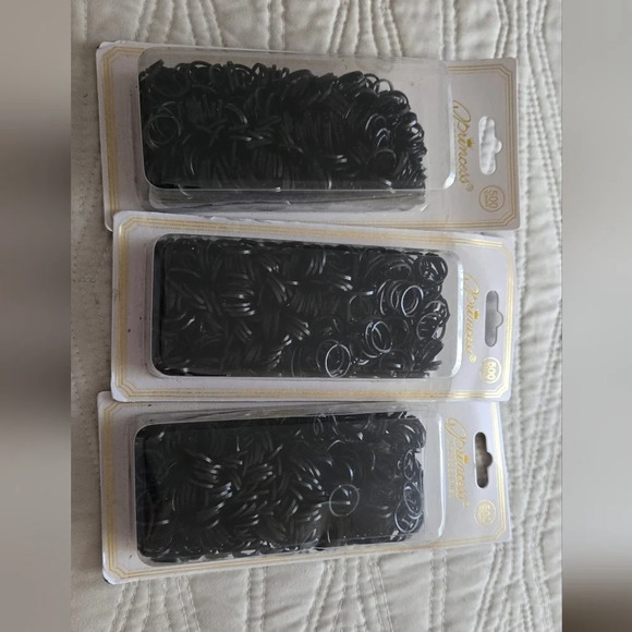 💚Pack of 3 Mini Elastic Hair Ties - Picture 4 of 4